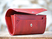 Peňaženky - Vintage peňaženka červená - 7261898_