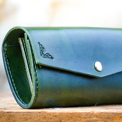 Vintage peňaženka zelená