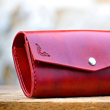 Peňaženky - Vintage peňaženka červená - 7261895_