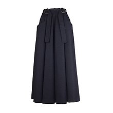 Sukne - Sukňa MARLA - čierna vlnená maxi sukňa (na objednávku) (L/40) - 7268484_