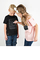 Topy, tričká, tielka - Detské čierne tričko - odkaz vždy čerstvý - alebo tabuľa na tričku - 7274520_