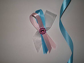 Svadobné pierka - svadobné pierko v ružovo-modrom prevedení II. - 7271242_