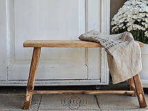 Nábytok - lavica zo starého dreva  / príručný stolík - 7276189_