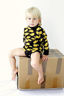 Detské oblečenie - "Rastúce" body - tričko - veľ. 75 - 92 cm (9-24 m) - MERINOVLNA - 7275395_