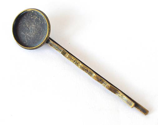 Komponenty - Lôžko sponka, 14 mm, farba starobronz /SLksb14/ - 7277462_