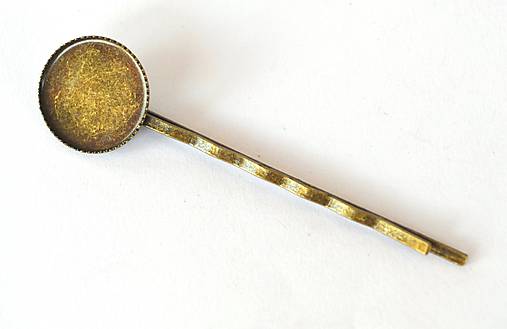 Komponenty - Lôžko sponka, 14 mm, farba starobronz /Skrsb/ - 7277497_