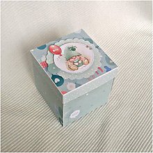 Papiernictvo - Gratulačná krabička k narodeniu chlapčeka - 7284905_