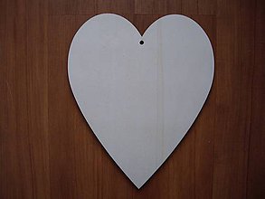Polotovary - Drevené srdce 20x16,5 cm - 7286259_