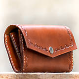 Peňaženky - Kožená dámska peňaženka hnedá - 7287414_