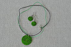 Sady šperkov - Zelené vzorované - 7291613_