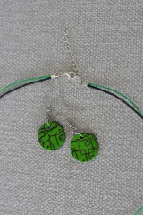 Sady šperkov - Zelené vzorované - 7291617_