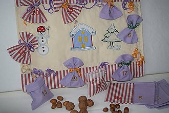 Úžitkový textil - Adventný kalendár pre deti - 7289386_