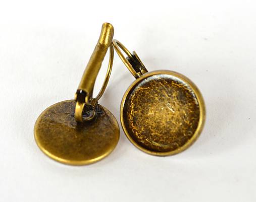 Komponenty - Lôžka na náušnice 14 mm starobronz /NV4sb/ - 7289690_