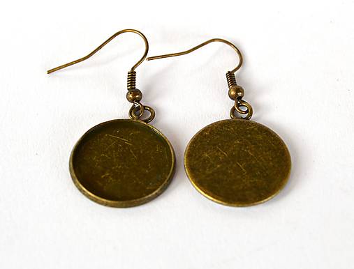 Komponenty - Náušnice lôžka 1 pár 18 mm starobronz, /NK18sb/ - 7289726_