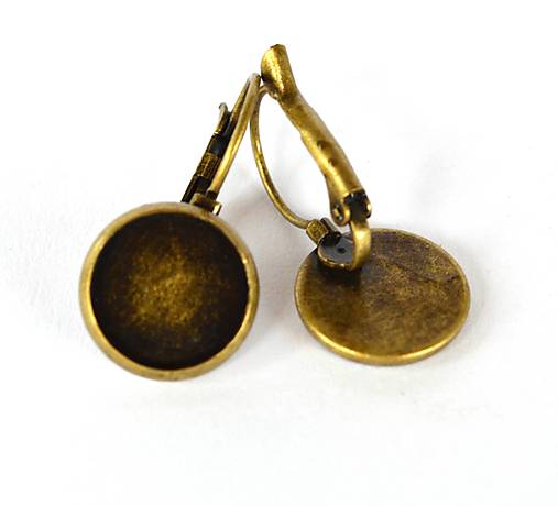 Komponenty - Náušnice visiace starobronz 10mm /NV1sb/ - 7289762_