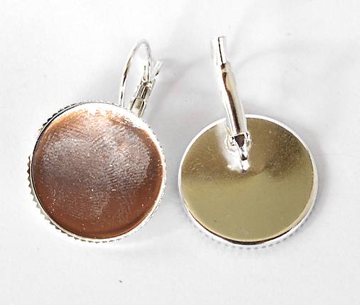 Komponenty - Náušnice visiace f. strieborná 20 mm, vrúbkovaný okraj /NV20v/ - 7290255_