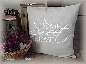 Úžitkový textil - Home Sweet Home obliečka biela - 7297165_
