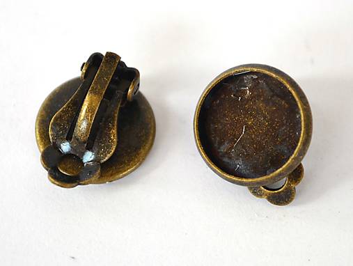 Komponenty - Klipsy, farba starobronz, 10 mm /Kstb10/ - 7300579_