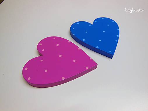 Magnetky - srdiečko bodkované - 7303812_