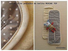 Detský textil - Podložka do kočíka 100% MERINO TOP univerzálna VLNIENKA - 7307477_