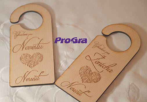 Tabuľky - Závesy na kľučku Elegant - sada 2 ks - 7304820_