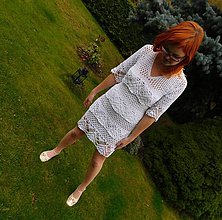 Blúzky a košele - bílé šaty s kanýrama - 7307426_