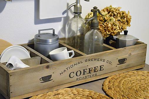 Nábytok - Debnička Coffee s priehradkami - 7305342_