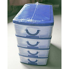 Obalový materiál - Plastový box se 4 šuplíky/ 9x14x12,5cm/ 1ks - 7307971_