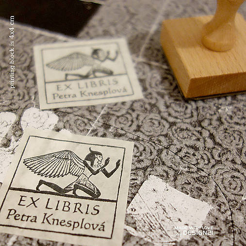 Materiál ručne robený - Anjel: egyptská inšpirácia (pečiatka 4x4 cm) - 7307509_
