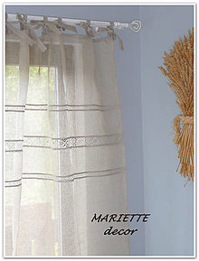Úžitkový textil - lněná záclonka NATURAL š.140xd.160cm - 7313847_