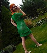 Blúzky a košele - sytě zelené šaty s kanýrama - 7316386_