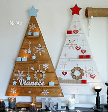 Dekorácie - Vianočný stromček s ozdobami a vencom, advent sviečky 2 - 7320807_