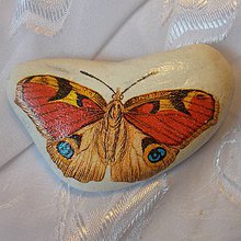 Dekorácie - Kamienky pre šťastie Motýliky žula 3 - 7318976_