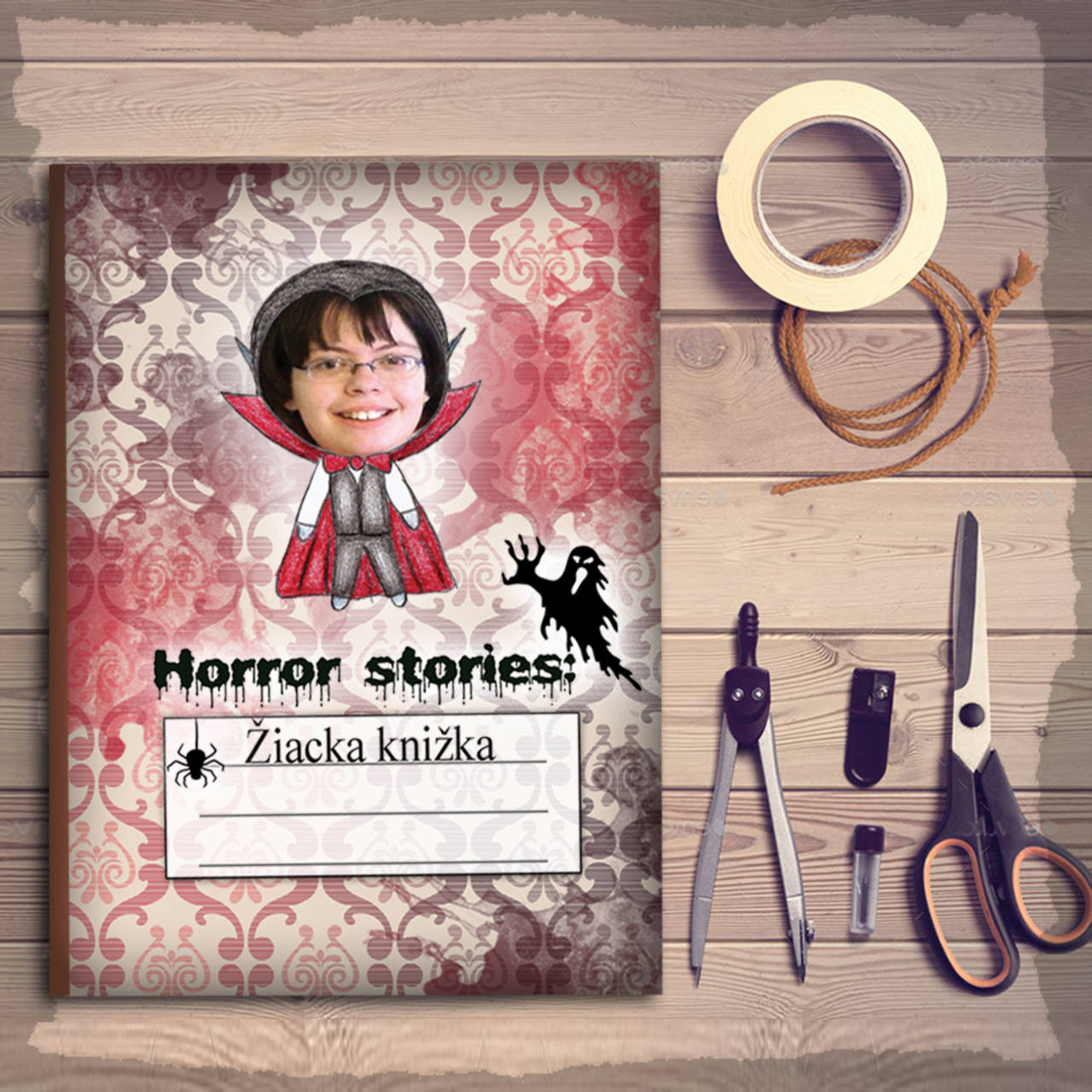 Hororová žiacka knižka trocha ghotic (upír)