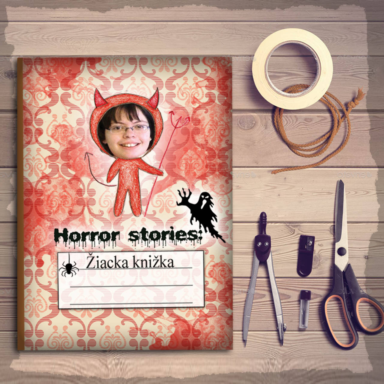 Hororová žiacka knižka trocha ghotic (čert)