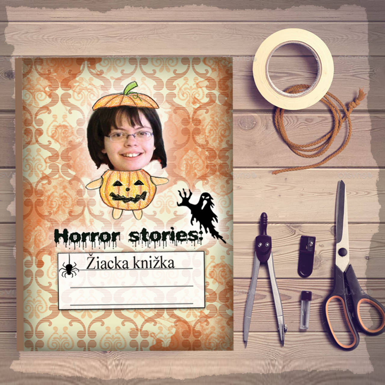 Hororová žiacka knižka trocha ghotic (dyňa)