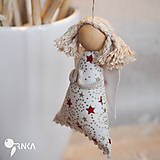  - Anjelik na zavesenie bordobo-zlatá hviezdička (copatý) - 7331496_