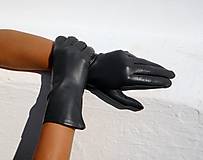 Rukavice - Šedé dámské kožené rukavice s hedvábnou podšívkou - celoroční - 7329757_