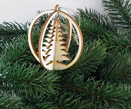 Dekorácie - Vianočná guľa 3D - 7334722_