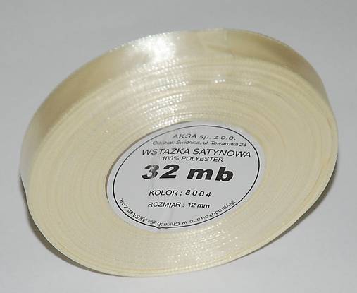 Galantéria - 8004/Stuha béžová -       12mm/ 32 m-balenie - 7333601_