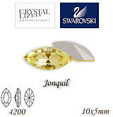 Korálky - SWAROVSKI® ELEMENTS 4200 Navette - Jonquil, 10x5mm, bal.1ks - 7335189_