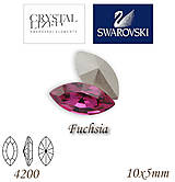 Korálky - SWAROVSKI® ELEMENTS 4200 Navette - Fuchsia, 10x5mm, bal.1ks - 7335224_