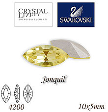 Korálky - SWAROVSKI® ELEMENTS 4200 Navette - Jonquil, 10x5mm, bal.1ks - 7335189_