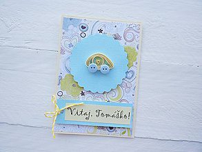 Papiernictvo - pohľadnica k narodeniu dieťatka - 7334486_