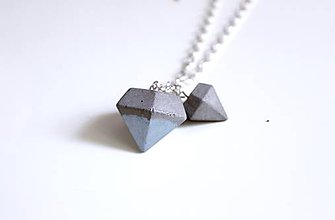 Náhrdelníky - Betónové diamanty duo - 7339019_