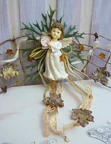 Dekorácie - Vianočná závesná dekorácia s anjelikom - 7342108_