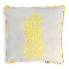 Úžitkový textil - Poťah so žltým ananásom - 7343862_