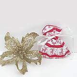 Úžitkový textil - Vianočné darčekové vrecúško 2ks - 7348937_