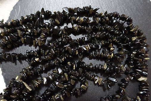 Minerály - Zlatý obsidián zlomky - 7350047_