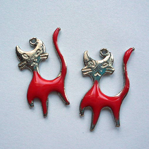 CHARMS prívesok-mačka-1ks (21x14mm)